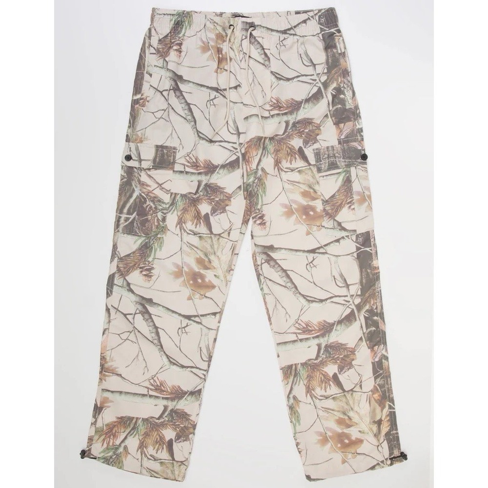 LIRA Azalea Mens Loose Fit Nylon Cargo Pants Camo L NWT Unopened